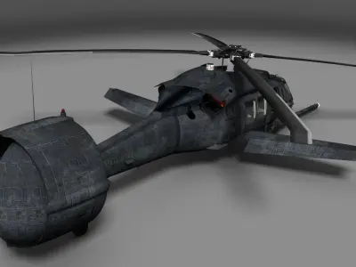 Piasecki X-49 Speedhawk Low-poly 3D model