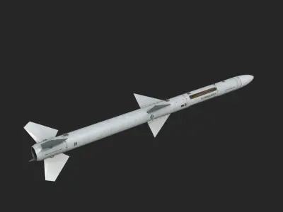 Chinese PL12 PL-12 BVR air-to-air missile Low-poly 3D model