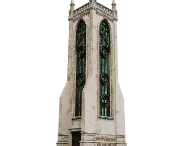 GOTHIC CASTLE BUILDING 1 Low-poly 3D model