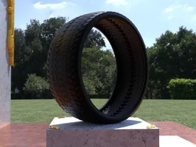 ORTAS TIRE NO 37 GAME READY Low-poly 3D model