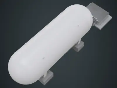 Industrial Gas Tank 1A Low-poly 3D model