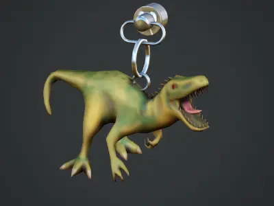 TRex Dinosaur Weapon Charm - Low Poly Game Ready Low-poly 3D model