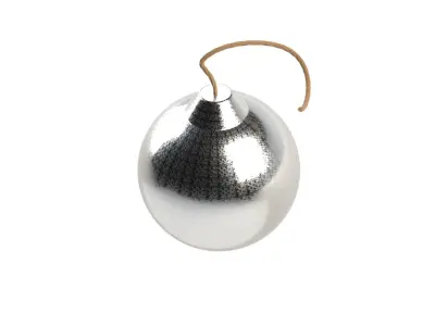 Rounded Bomb Low-poly 3D model