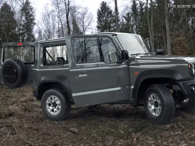 2025 Suzuki Jimny Three Door SUV Gray 3D model