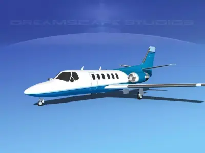 Cessna C550 Citation II V06 3D model