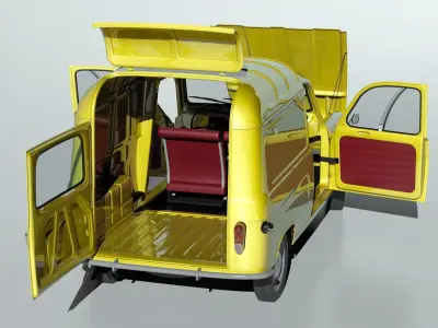 Renault R4 Fourgonette Van 3D model
