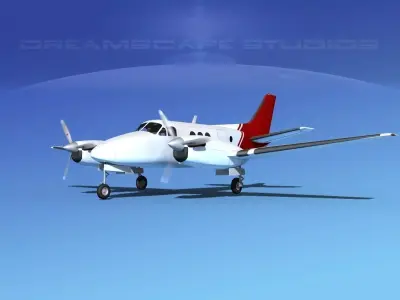 Beechcraft King Air C100 V07 3D model