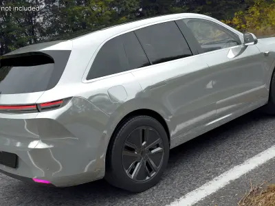 Compact SUV Pearl White 3D model