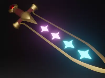 Star Sword Free low-poly 3D model