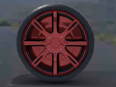 Tire And Rim Free 3D model