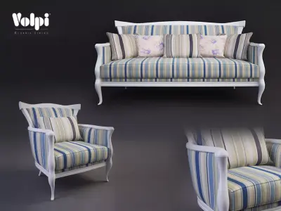 Volpi Matilde Sofa and Armchair Free 3D model