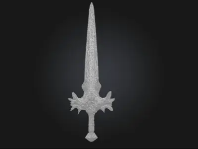 Elemental Sword Pack Fire ice Dark Fantasy Stylized Blades Low-poly 3D model