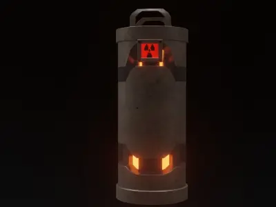 Nuclear Reactor Bomb Chamber Free low-poly 3D model
