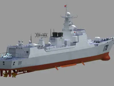 Chinese Navy Type 052C Destroyer 3D model