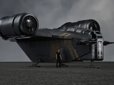 Razor Crest Low-poly 3D model