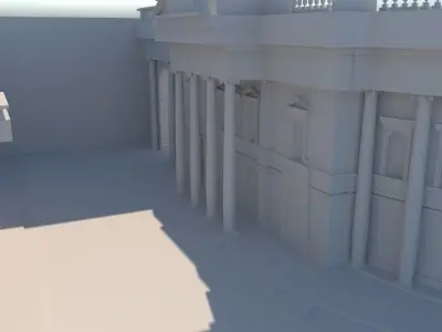 Historic Building - Side Street View 3D model