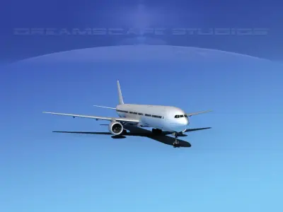 Boeing 777-300 Unmarked 3D model
