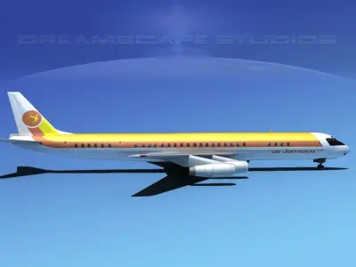 Douglas DC-8-63 Air Jamaica 3D model