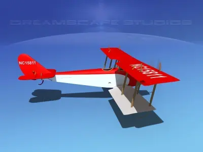 Curtiss JN-2 Jenny V12 3D model
