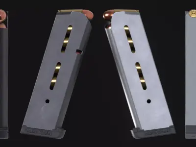 Wilson Combat 1911 Handgun 8 Round Magazine - Game Asset Low-poly 3D model