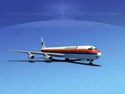 Douglas DC-8-63 United 2 3D model