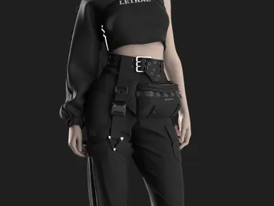 Female Modern Outfit 7 3D model
