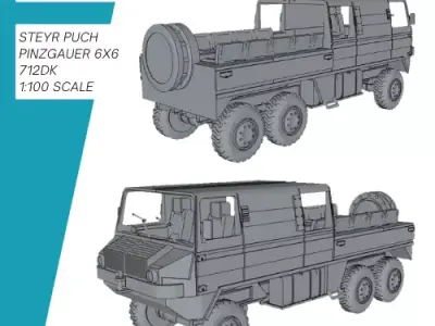 Steyr-Puch Pinzgauer 712DK 3D print model