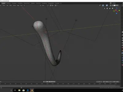 furry cat tail  3D model