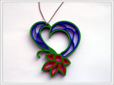 Quilling heart Free 3D print model