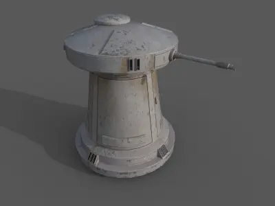 Star Wars DF9 Turret Low-poly 3D model