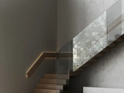 Modern Stairs Free 3D model