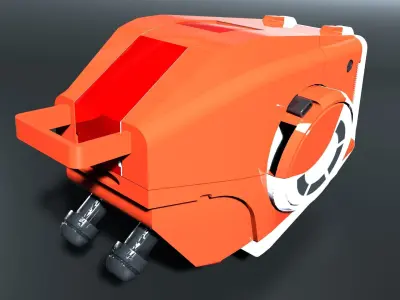 Mr Red Robot Free low-poly 3D model