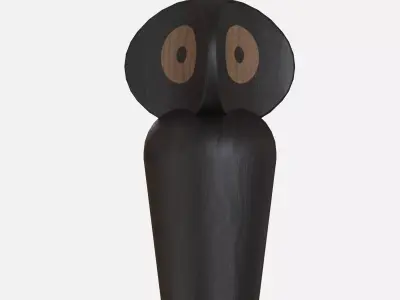 Wood owl Low-poly 3D model