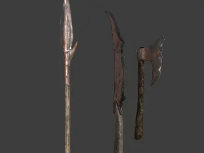 Goblin warrior Low-poly 3D model