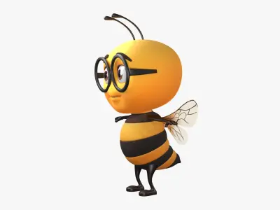 Cartoon Bee 3D model 2