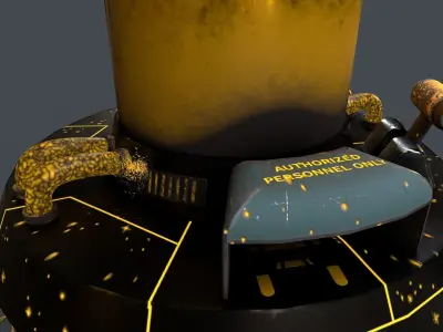 Sci-Fi Production Machine 03 Low-poly 3D model