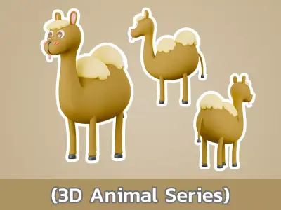 Character Cute Camel 3D model