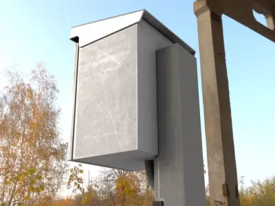 Electrical Control Box Low-poly 3D model