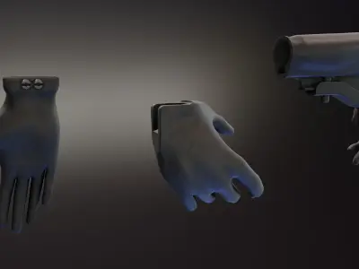 Helping Hands Attachments Low-poly 3D model
