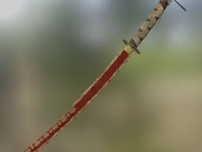 Chainsaw sword Free low-poly 3D model