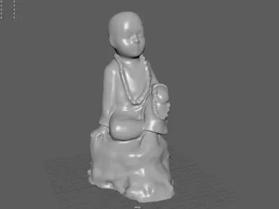 CHILD BUDDHA STATUE 2 Low-poly 3D model
