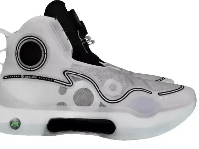 cyberpunk techwear sneaker trainer scifi future sneaker 45 Low-poly 3D model
