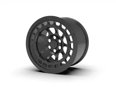 black rhino wheel rim 3D print model