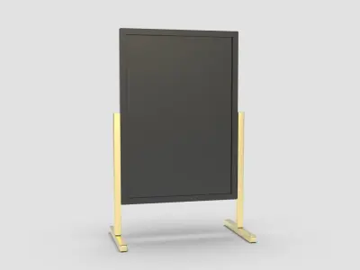 Style advertisement close to a urban street in city 3D model