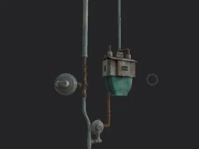 Gas Meters Low-poly 3D model