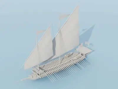 Galley Ship 3D model