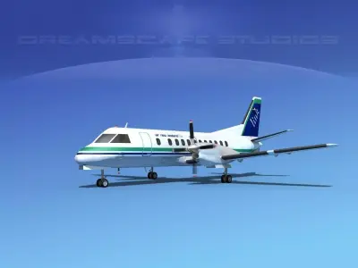 SAAB 340 Air New Zealand Link 3D model