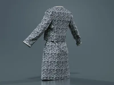 Pattern Decorated Historic Costume Low-poly 3D model