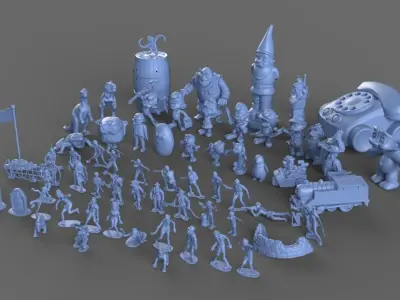 Nostalgic 90s Toy Collection 3D model