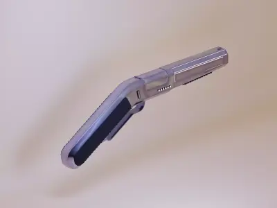 Sci-fi Double-barrel Free low-poly 3D model